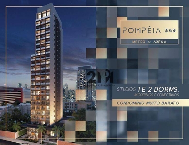 Apartamento em Vila Pompéia, São Paulo/SP de 36m² 1 quartos à venda por R$ 472.000,00