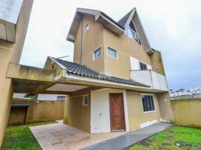 Casa em condomínio fechado com 3 quartos à venda na rua nossa senhora do rocio, 154, santa cândida, curitiba, 117 m2 por r$ 449.000