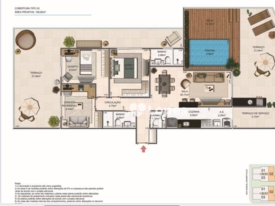 Cobertura em Itaipu, Niterói/RJ de 158m² 3 quartos à venda por R$ 1.279.000,00