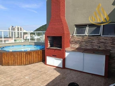 Cobertura em Jardim Tejereba, Guarujá/SP de 117m² 2 quartos à venda por R$ 392.000,00