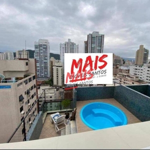 Cobertura em Pompéia, Santos/SP de 176m² 3 quartos à venda por R$ 1.369.000,00