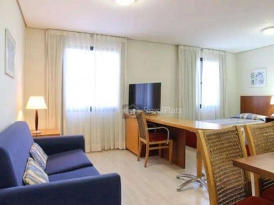 Flat com 1 dormitório para alugar, 32 m² por R$ 1.900/mês - Moema - São Paulo/SP