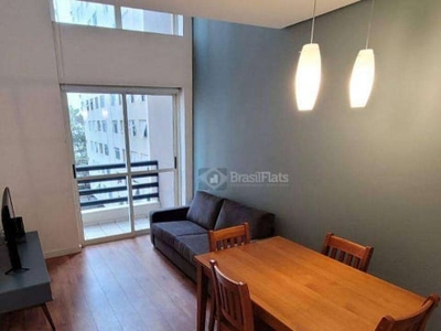 Flat com 1 dormitório para alugar, 44 m² por R$ 5.500,00/mês - Moema - São Paulo/SP