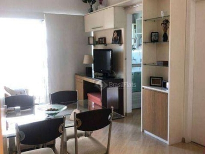Flat com 1 dormitório para alugar, 56 m² por R$ 3.200/mês - Moema - São Paulo/SP