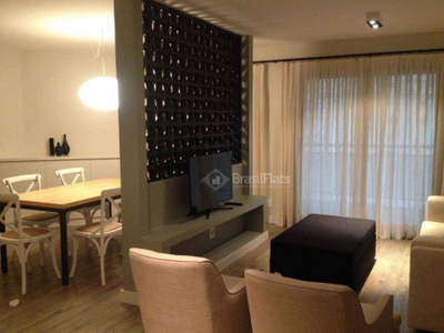 Flat com 3 dormitórios para alugar, 120 m² por R$ 7.100,00/mês - Moema - São Paulo/SP