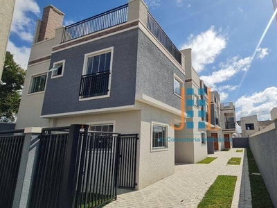 Sobrado em Sítio Cercado, Curitiba/PR de 92m² 3 quartos à venda por R$ 469.000,00