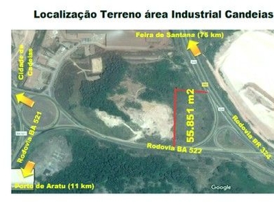 Terreno em Distrito Industrial, Candeias/BA de 0m² à venda por R$ 7.998.000,00