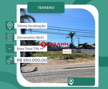 Terreno em Ingleses do Rio Vermelho, Florianópolis/SC de 738m² à venda por R$ 948.000,00