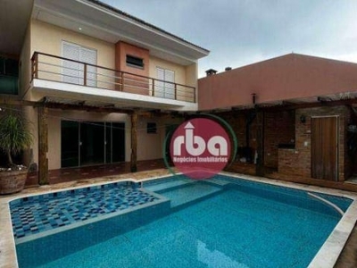 Casa com piscina e 3 quartos para alugar, 430 m² por r$ 8.033/mês - condomínio saint claire - sorocaba/sp