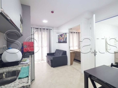 Flat disponível para locação no bairro do jardim paulista, contendo 38m² e 1 dormitório.
