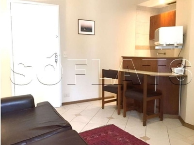 Flat no stagium studio com 35m², 1 dormitório e 1 vaga disponível para locação próx da av. paulista.