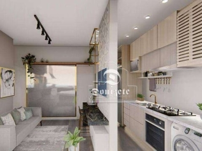 Apartamento com 2 dormitórios à venda, 42 m² por r$ 381.500,00 - campestre - santo andré/sp