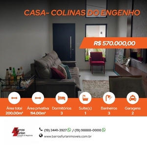 Casa - Limeira, SP no bairro Residencial Colinas do Engenho I