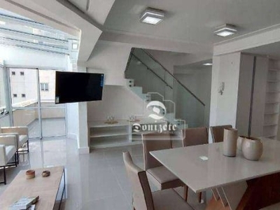 Cobertura com 5 dormitórios à venda, 181 m² por r$ 1.700.000,00 - centro - santo andré/sp