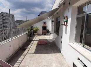 Cobertura com 3 dormitórios à venda, 140 m² por r$ 650.000,00 - grajaú - rio de janeiro/rj