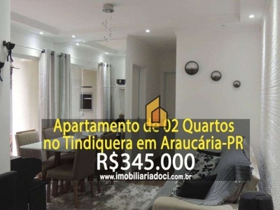 Apartamento com 2 dormitórios à venda, 76 m² por r$ 345.000,00 - tindiquera - araucária/pr