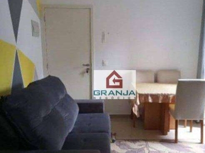 Apartamento com 2 dormitórios à venda, 48 m² por r$ 220.000,00 - granja viana - cotia/sp