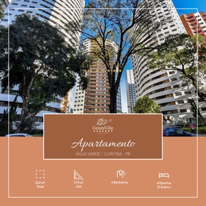 Apartamento em Água Verde, Curitiba/PR de 179m² 4 quartos à venda por R$ 1.679.000,00