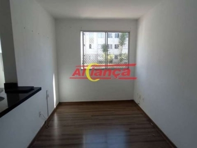 Apartamento para alugar, 2 quartos e 1 vaga, 45 m², jd. adriana - guarulhos por r$ 1.000