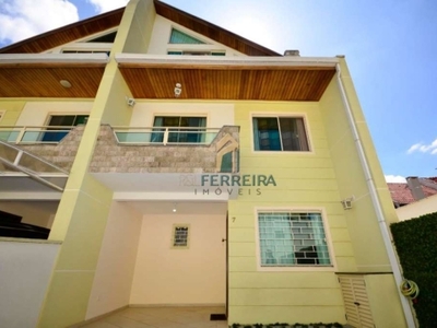 Casa em condomínio fechado com 3 quartos à venda na rua arcésio correia lima, 573, atuba, curitiba por r$ 637.000