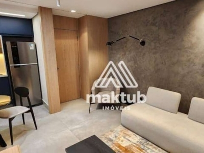 Flat com 1 dormitório à venda, 43 m² por r$ 480.000,00 - centro - santo andré/sp
