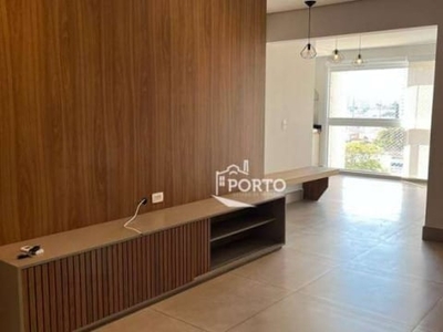 Lindo apartamento com 3 dormitórios, varanda gourmet, para alugar, 103 m² - alto - piracicaba/sp