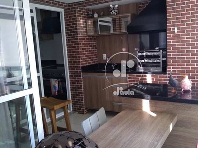 Apartamento 194m², 3 suítes, 4 vagas, sacada Gourmet, para Alugar, Bairro Jardim, Santo An