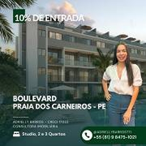 Apartamento com 1 Quarto à venda, 25m² - Praia dos Carneiros