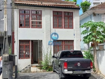 Casa comercial com 8 salas para alugar na rua azevedo sodré, 83, boqueirão, santos, 224 m2 por r$ 14.000