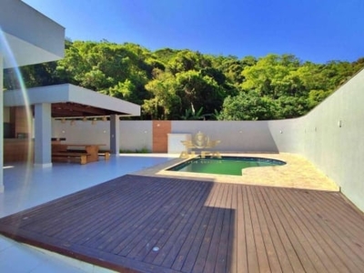 Casa nova à venda com 3 dormitórios - piscina e churrasqueira - 2 vagas - jardim guaiuba - guarujá/sp