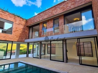 Casa sobrado com rooftop com 4 suítes, 485 m² - venda por r$ 3.500.000 ou aluguel por r$ 21.626/mês - alphaville iii - ribeirão preto/sp