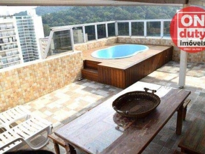 Cobertura com 5 dormitórios à venda, 300 m² por r$ 944.000,00 - centro - guarujá/sp