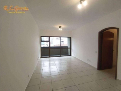 Ótimo apartamento (amplo) com 2 dormitórios (1suíte) para alugar, 100 m² por r$ 4.000/mês - pompéia - santos/sp