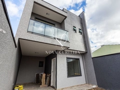 Sobrado tríplex com 3 dormitórios à venda, 170 m² por r$ 649.000 - xaxim - curitiba/pr