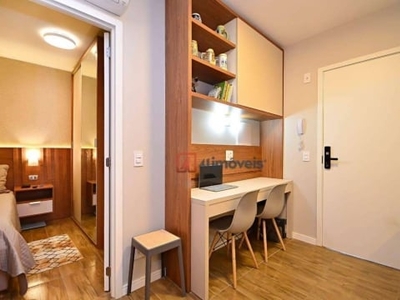 Studio com 1 dormitório para alugar, 32 m² por r$ 3.400,00/mês - centro - curitiba/pr