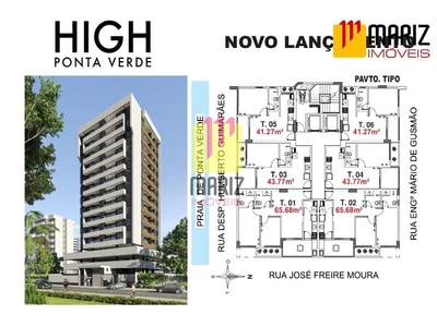 Apartamento em Ponta Verde, Maceió/AL de 41m² 1 quartos à venda por R$ 567.379,00