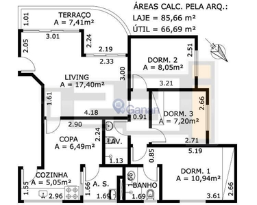 Apartamento em Vila Congonhas, São Paulo/SP de 90m² 3 quartos à venda por R$ 844.000,00