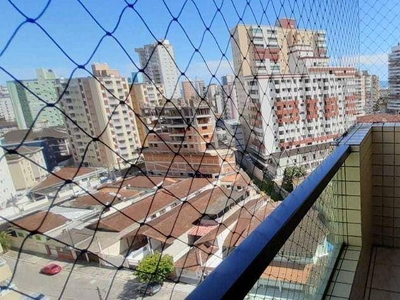 Apartamento em Vila Guilhermina, Praia Grande/SP de 54m² 1 quartos à venda por R$ 214.000,00