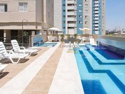 Apartamento em Vila Valparaíso, Santo André/SP de 48m² 2 quartos à venda por R$ 322.500,00