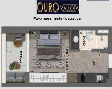 Studio com 1 dormitório à venda, 24 m² por R$ 512.819,00 - Moema - São Paulo/SP