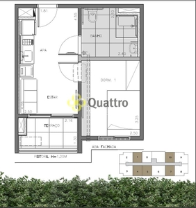 Apartamento em Campo Belo, São Paulo/SP de 33m² 1 quartos à venda por R$ 468.000,00