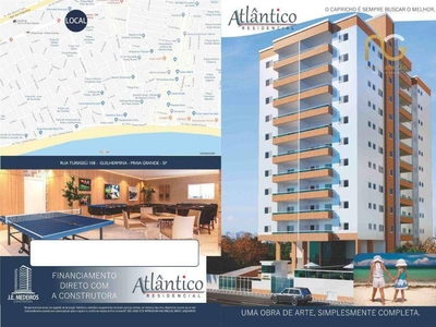 Apartamento em Vila Guilhermina, Praia Grande/SP de 42m² 1 quartos à venda por R$ 258.000,00