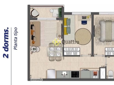 Apartamento em Vila Parque Jabaquara, São Paulo/SP de 36m² 2 quartos à venda por R$ 290.900,00