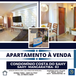 Apartamento em Sahy, Mangaratiba/RJ de 42m² 2 quartos à venda por R$ 224.000,00