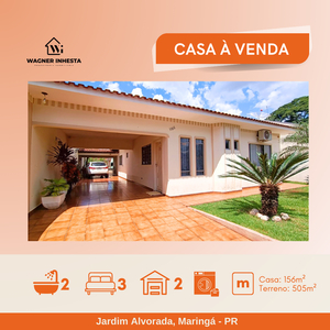 Casa em Jardim Alvorada, Maringá/PR de 156m² 3 quartos à venda por R$ 649.000,00