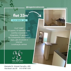 Flat 33m² para locação Vila Brasil - Jaú - SP
