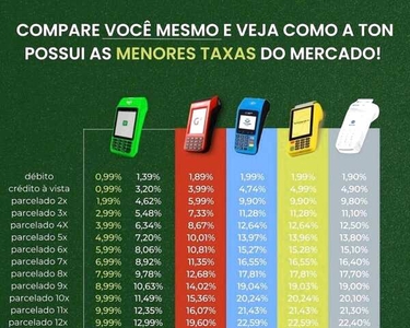 Máquinas da Ton com as taxas mais baixas do mercados!!!