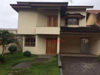 Casa com 3 suítes/1 dormitório para alugar, 242 m² por r$ 6.103,34/mês - condomínio arujá 5 - arujá/sp