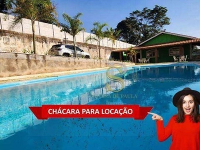 Chácara para locação, 1050 m² - jardim estância brasil - atibaia/sp