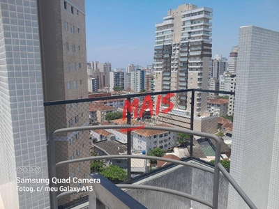 Apartamento em Gonzaga, Santos/SP de 117m² 2 quartos à venda por R$ 729.000,00